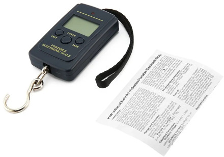 Black LCD Mini Electronic Scale Digital Scales 0.01kg - 40kg Hanging Scale Luggage Weight Balance Steelyard