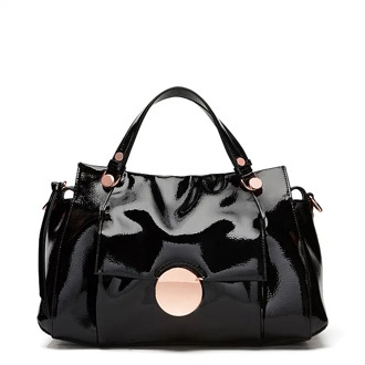 BLACK LEATHER HIP BAG MIM HIP BAG MODIFY BADGE HIP BAG CROSSBODY SMALL BAG