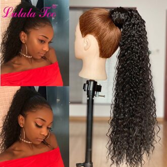 Black Magic Afro Krullend Paardenstaart Pruik Haar Voor Vrouwen Wrap Around Trekkoord Paardenstaart Clip In Hair Extension