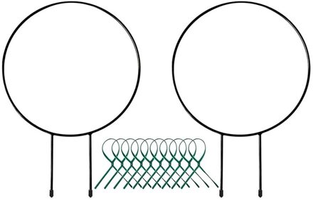 Black Metal Plant Trellis Voor Rock Klimmen Planten Ijzeren Ring Trellis Plant En Rotan Pole Ondersteuning Lijn oranje