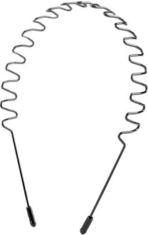 Black Metal Zwaaide Stijl Sport Haarband Effen Unisex Haarband Casual Adult Hoofddeksels Haar Styling Tool 6