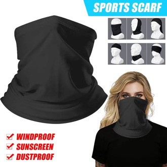 Black Outdoor Sport Bandana Ski Neck Half Face Mask Hiking Camping Cycling Scarf Neck Bandanas Ski Sport Hiking Scarves Headwear