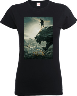 Black Panther Poster Dames T-shirt - Zwart - XL