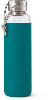 Black+Blum Glazen Waterfles - Waterfles glas - 0.6Ltr - Blauw