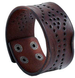 Black Punk Rock Etnische Vintage retro Brede Handgemaakte Lederen Manchet Bangle Mannelijke Mannen Armbanden Sieraden Accessoires