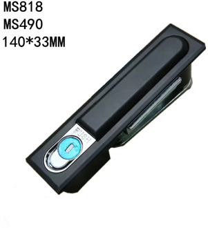 Black Rectangle Plastic Shell Cabinet Door Lock Flat Door Locks Plane Lock With 2Keys MS490 MS818