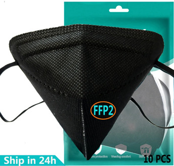 Black Reuseable 5 Layer Masks FFP2 KN95 Masks ffpp2 Face Mask Protective Mouth Caps Masks ffp2reutilizable Mascarillas