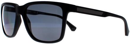 Black Rubber Gepolariseerde Zonnebril EA4047 506 38156