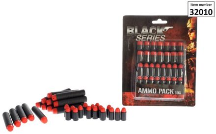 Black Series munitieset 30-delig zwart/rood