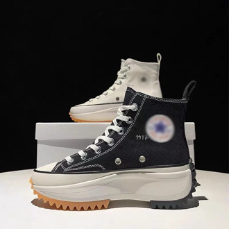 Black Sewing Patchwork Platform Non-Slip Geared Lace-Up Breathable Canvas Vulcanized Shoes Women Designer Print Luxury Shoes