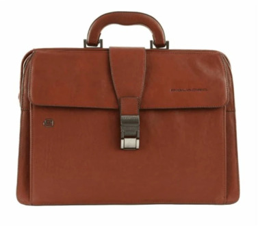 Black Square Business Doctor's Bag with iPad Compartment tobacco