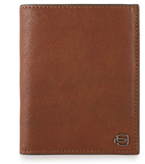 Black Square Men's Wallet Vertical tobacco Bruin - H 13 x B 10 x D 2