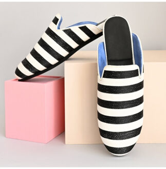 Black stripe slipper aw116 Wit - 39