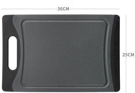 Black Thicken Plastic Fruit Keuken Snijplanken Keuken Anti-Bacteriële Hakblok Cut Groente Vlees Board Band Opslag groot