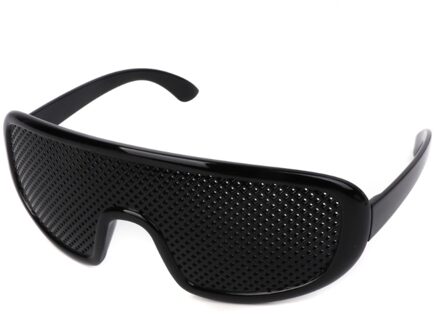 Black Unisex Vision Care Pinhole Brillen Pin Hole Bril Eye Oefening Gezichtsvermogen Te Verbeteren Plastic Natuurlijke Healing Goedkope