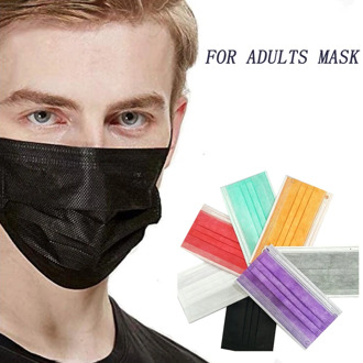 Black White Pink Gray Purple Green Disposable Adults Medic Face Mask Surgical Mask Face Mouth Mask Earloops Mouth Masks
