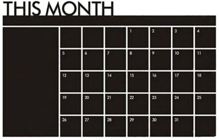 Blackboard Muursticker Verwijderbare Vinyl Maand Schema Krijtbord Wallpaper Voor Thuis Office Classroom Decor Week Planner