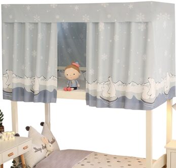 Blackout Home Stofdicht Studentenflat Elegante Doek Decor Bed Gordijn Enkele School Mug Bescherming Gedrukt Shading 1