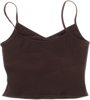 Blackout Rib Sport Top 763370 Dames Bruin - XL