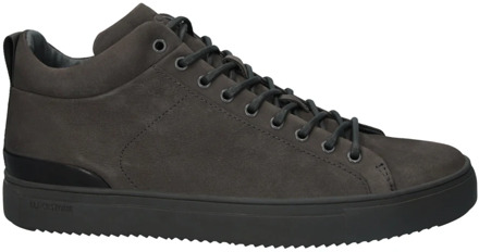 Blackstone Handgemaakte Mid-Top Sneaker - Minimalistische Stijl Blackstone , Gray , Heren - 41 Eu,49 Eu,40 Eu,43 Eu,50 EU