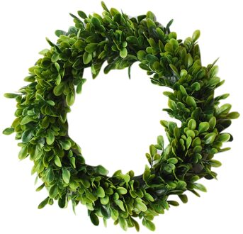 Blad/Bloem Krans, 17.7 Inch Eucalyptus Krans Ronde Krans Voordeur Groene Krans Garland Voor Thuis Kantoor Muur Kerst W
