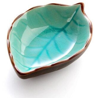 Blad Keramische Kleine Schotel Kruiden Schotel Keuken Functie Kruiden Schotel Ijs Gebarsten Glazuur Keramische Kruiden Saus Azijn Schotel 4