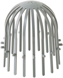 Bladbolrooster - Pvc - Grijs - 80/100mm