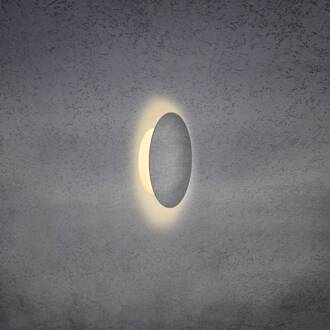 Blade LED wandlamp, betonlook, Ø 18 cm gestructureerd beton grijs