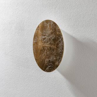 Blade LED wandlamp, bladgoud, Ø 24 cm gestructureerd goud