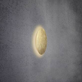 Blade LED wandlamp, bladgoud, Ø 34 cm gestructureerd goud