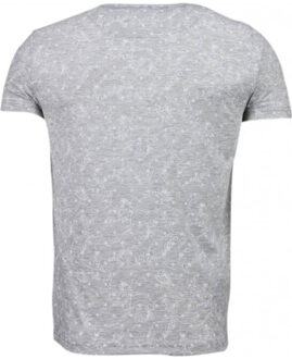 Blader motief summer t-shirt Grijs - XS