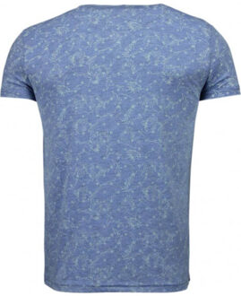 Blader motief summer t-shirt - maat XS Blauw