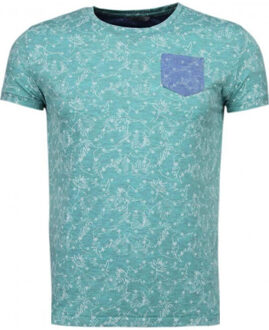 Blader motief summer t-shirt Veelkleurig - XS