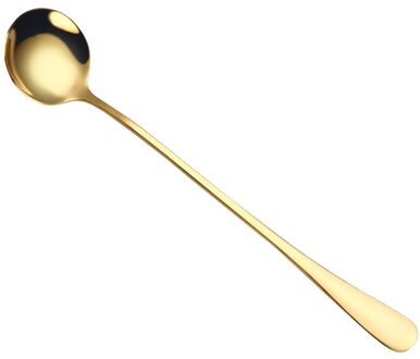 Bladeren Rvs Lange Steel Kleurrijke Lepel Lange Steel Lepels Bestek Koffie Drinken Gereedschap Keuken Gadget Theelepels #50