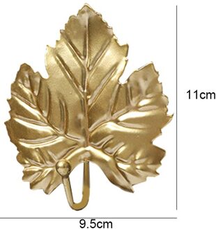 Bladeren Vorm Ijzer Opknoping Haak Nordic Stijl Wanddecoratie Leaf Key Horloge Tassen Sieraden Haak Mutifuctional Muur Hanger Rack goud-A