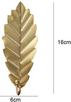Bladeren Vorm Ijzer Opknoping Haak Nordic Stijl Wanddecoratie Leaf Key Horloge Tassen Sieraden Haak Mutifuctional Muur Hanger Rack goud-C