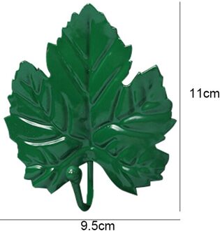 Bladeren Vorm Ijzer Opknoping Haak Nordic Stijl Wanddecoratie Leaf Key Horloge Tassen Sieraden Haak Mutifuctional Muur Hanger Rack groen-A