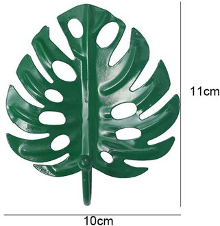 Bladeren Vorm Ijzer Opknoping Haak Nordic Stijl Wanddecoratie Leaf Key Horloge Tassen Sieraden Haak Mutifuctional Muur Hanger Rack groen-B
