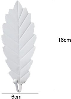 Bladeren Vorm Ijzer Opknoping Haak Nordic Stijl Wanddecoratie Leaf Key Horloge Tassen Sieraden Haak Mutifuctional Muur Hanger Rack wit-A