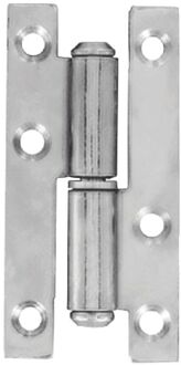 Bladpaumel Rechts - Geel Verzinkt Staal - 110x55 Mm - 2 Stuks