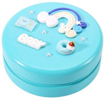 Bladverliezende Tand Doos Meisje Herdenken Kinderen Tand Vervanging Opbergdoos Houten Baby Besparen Collection blauw 1