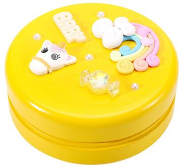 Bladverliezende Tand Doos Meisje Herdenken Kinderen Tand Vervanging Opbergdoos Houten Baby Besparen Collection geel 1