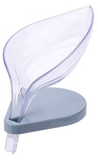 Bladvorm Zeep Houder Gootsteen Spons Afvoer Doos Zuignap Zeep Opslag Droogrek Borstel Case Badkamer Benodigdheden wit