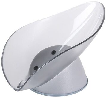 Bladvorm Zeepkist Afvoer Zeep Houder Doos Badkamer Douche Zeephouder Schotel Opslag Plaat Lade Badkamer Benodigdheden Badkamer Gadgets grijs