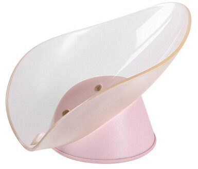 Bladvorm Zeepkist Afvoer Zeep Houder Doos Badkamer Douche Zeephouder Schotel Opslag Plaat Lade Badkamer Benodigdheden Badkamer Gadgets roze