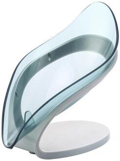 Bladvorm Zeepkist Badkamer Zeephouder Schotel Opslag Plaat Lade Badkamer Zeephouder Case Badkamer Benodigdheden Badkamer Gadgets1 blauw