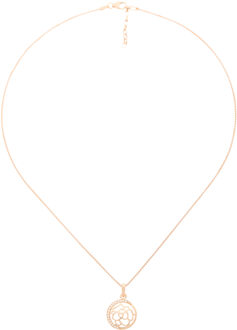 'Blair' Dames 925 Sterling Zilveren Ketting met Hanger - Roze ZH-7089/1 Rosé