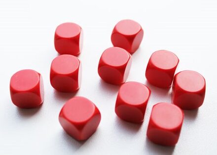 Blanco Dobbelstenen 16mm - Rood (10 stuks)