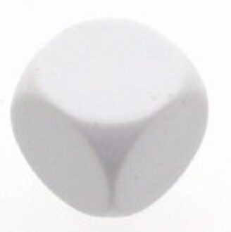 Blanco Dobbelstenen 16mm - Wit (10 stuks)