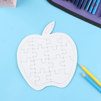 Blank Coloring Puzzle Paper White Mold Board Children DIY Production Puzzle Coloring Graffiti Painting Children Educational Toys